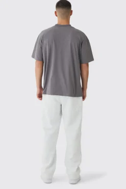 Man Oversized Extended Neck Heavyweight T-shirt | BoohooMAN UK