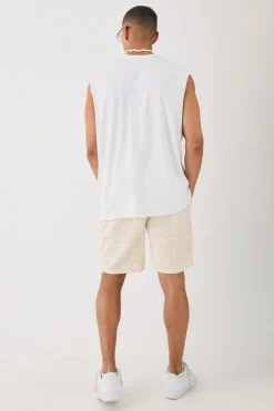 Man Oversized Tank And Jacquard Shorts Set | BoohooMAN UK