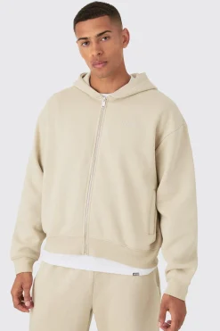 Man Oversized Zip Through Hooded Tracksuit | BoohooMAN UK