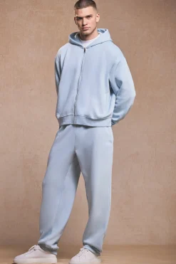 Man Oversized Zip Through Hooded Tracksuit | BoohooMAN UK