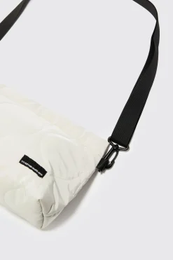 Man Quilted Cross Body Nylon Bag | BoohooMAN UK