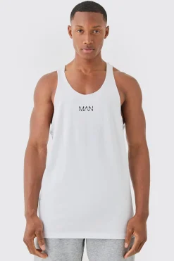 Man Racer Back Basic Vest | BoohooMAN UK