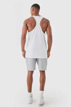Man Racer Back Basic Vest | BoohooMAN UK