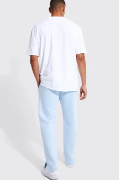 Man Regular Fit Split Hem Jogger | BoohooMAN UK