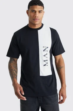Man Roman Colour Block T-shirt | BoohooMAN UK