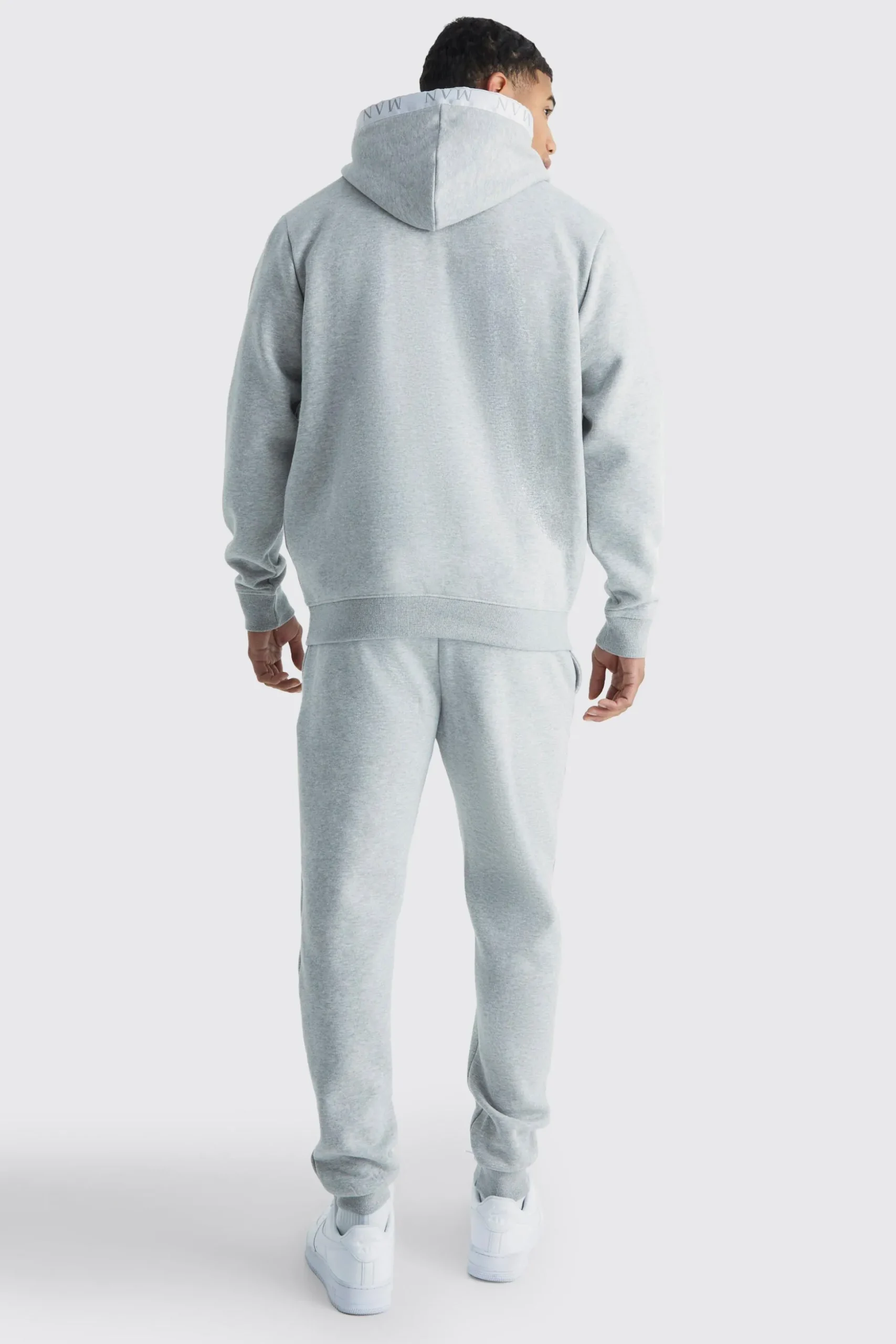 Man Roman Hooded Rib Tracksuit | BoohooMAN UK