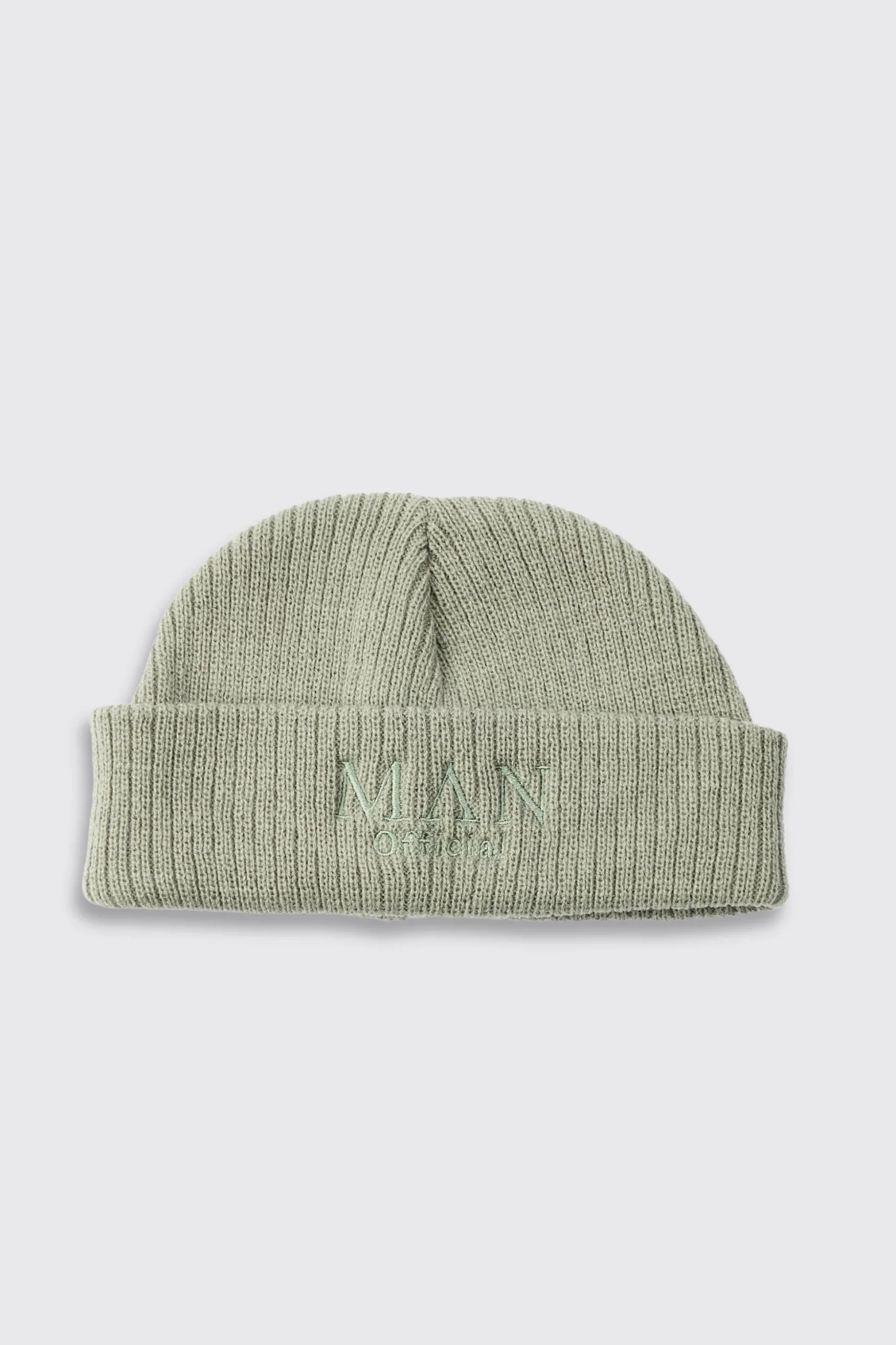 Man Roman Micro Ribbed Beanie | BoohooMAN UK