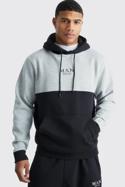 Man Roman Tape Colour Block Hooded Tracksuit | BoohooMAN UK