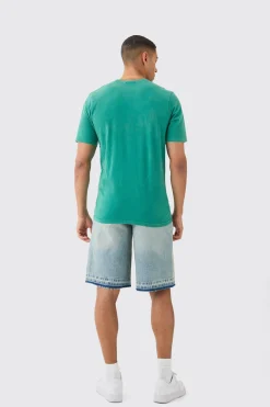 Man Roman Washed Crew Neck T-shirt | BoohooMAN UK
