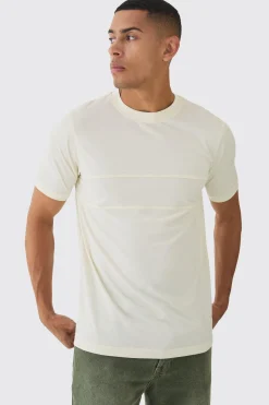Man Script Slim Colour Block T-shirt | BoohooMAN UK