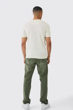 Man Script Slim Colour Block T-shirt | BoohooMAN UK