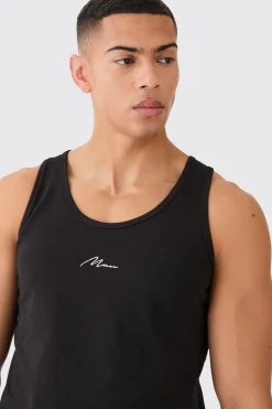 Man Signature Basic Vest | BoohooMAN UK