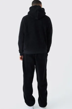 Man Signature Borg Over The Head Hoodie | BoohooMAN UK