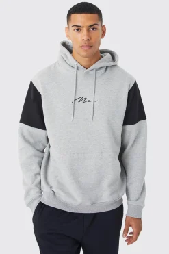 Man Signature Colour Block Hoodie | BoohooMAN UK