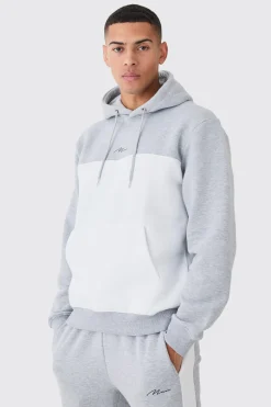 Man Signature Colour Block Hooded Tracksuit | BoohooMAN UK