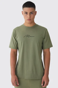 Man Signature Crew Neck Basic T-shirt | BoohooMAN UK