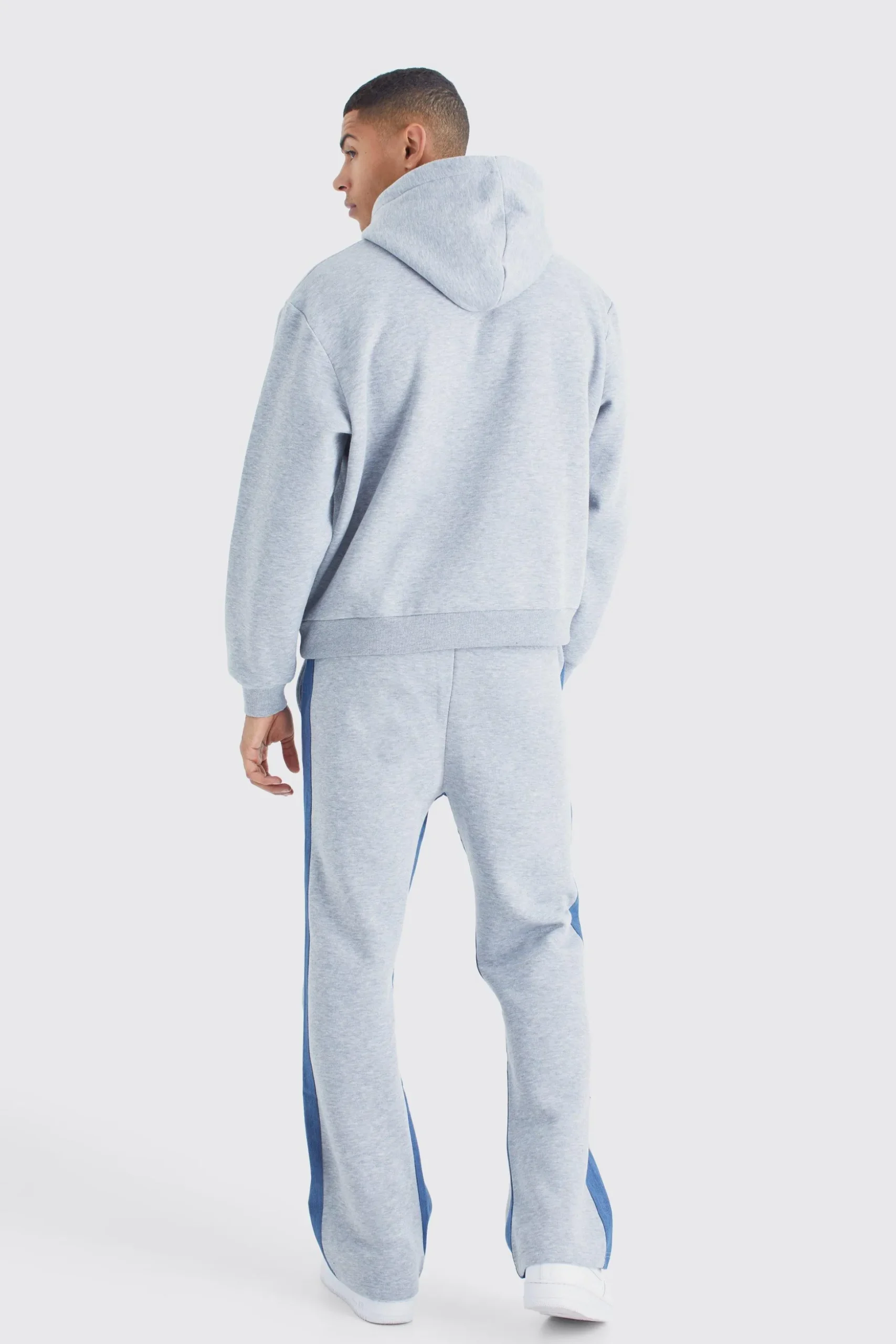 Man Signature Denim Gusset Tracksuit | BoohooMAN UK
