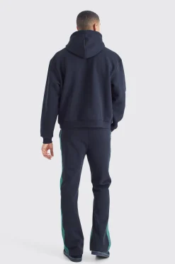 Man Signature Denim Gusset Tracksuit | BoohooMAN UK