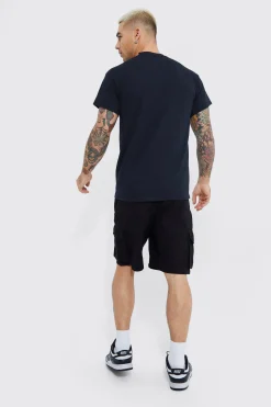 Man Signature Embroidered T-shirt | BoohooMAN UK