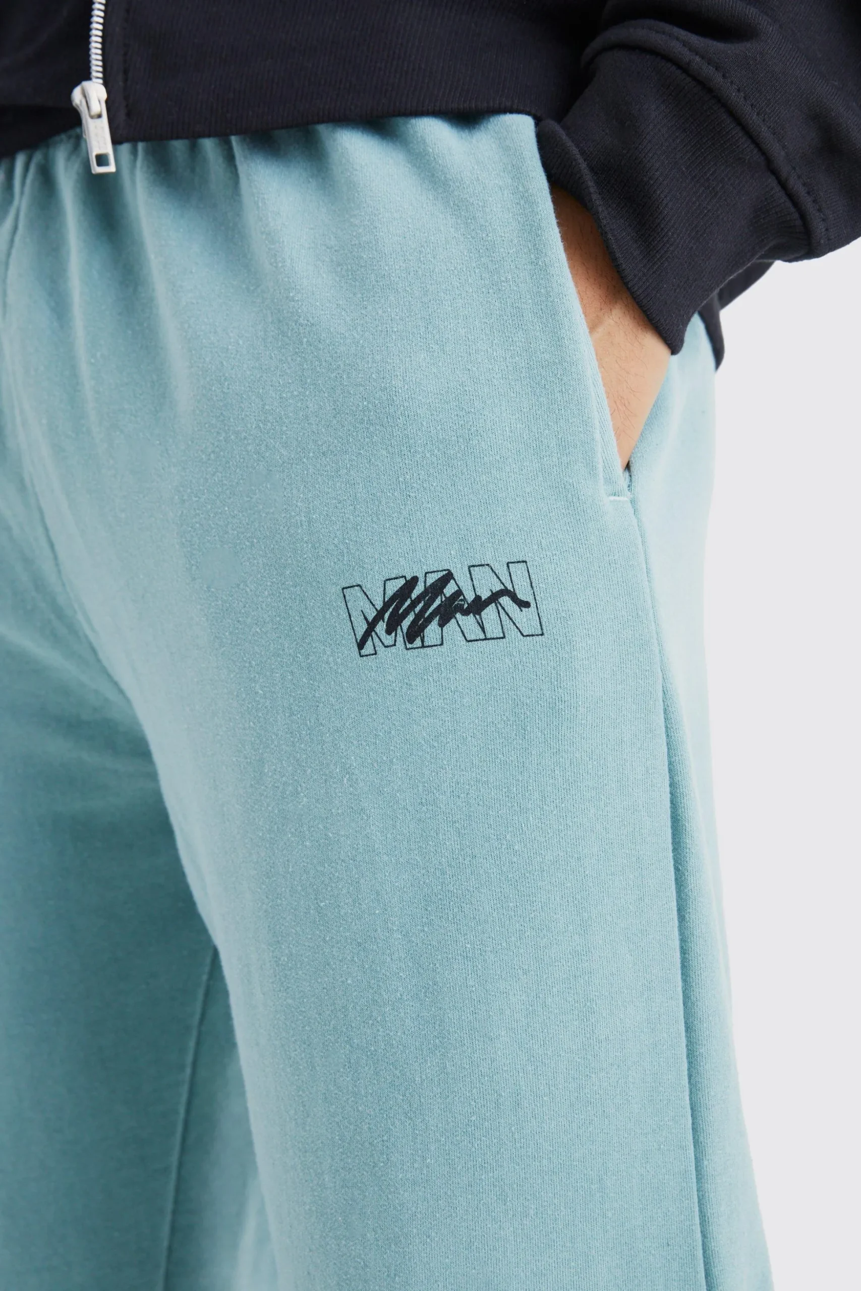 Man Signature Overdyed Regular Joggers | BoohooMAN UK