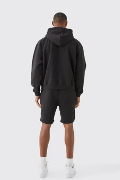 Man Signature Oversized Boxy Loose Short Tracksuit | BoohooMAN UK