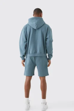 Man Signature Oversized Boxy Loose Short Tracksuit | BoohooMAN UK