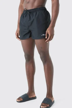 Man Signature Short Length Swim Short | BoohooMAN UK