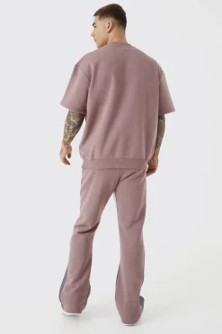 Man Signature Tiger Half Sleeve Gusset Tracksuit | BoohooMAN UK