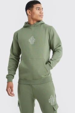 Man Slim Fit Cargo Hooded Tracksuit | BoohooMAN UK