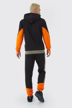 Man Slim Fit Colour Block Jogger | BoohooMAN UK