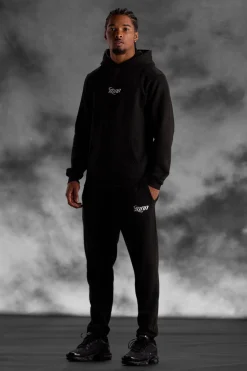 Man Slim Fit Hooded Tracksuit | BoohooMAN UK