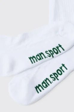 Man Sport Crew Socks | BoohooMAN UK