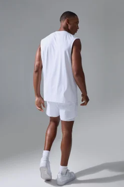 Man Sport V Neck Performance Regular Fit Tank | BoohooMAN UK