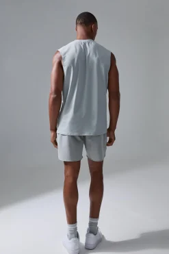 Man Sport V Neck Performance Reg Fit Tank | BoohooMAN UK