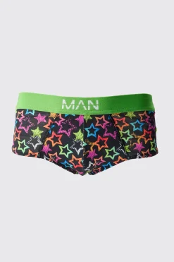 Man Star Printed Briefs | BoohooMAN UK