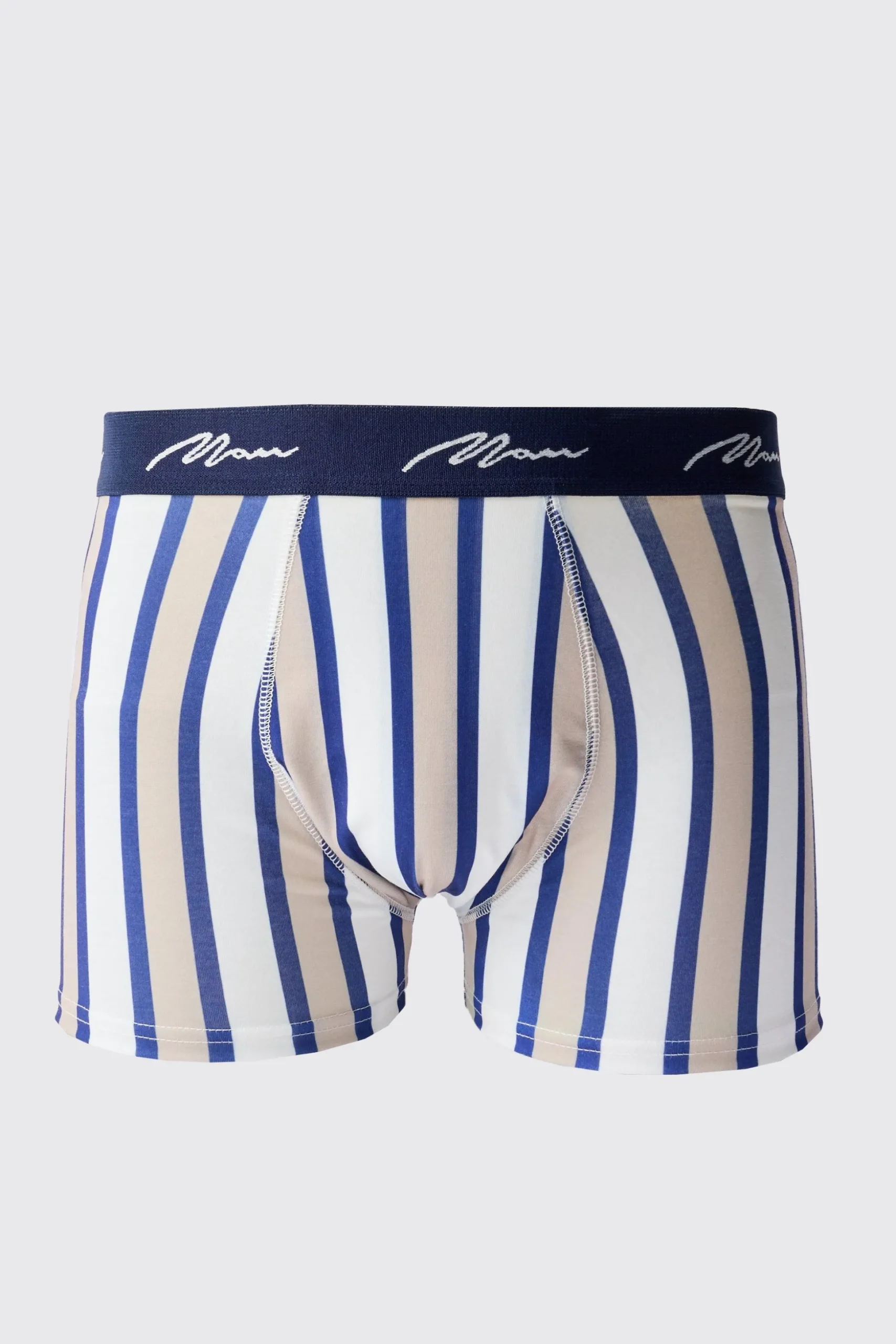 Man Stripe Printed Boxers | BoohooMAN UK