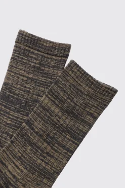 Man Textured Socks In Black | BoohooMAN UK