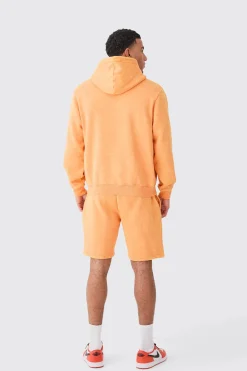 Man Washed Hooded Short Tracksuit | BoohooMAN UK