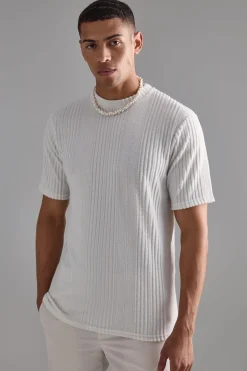 Marl Brushed Rib T-shirt | BoohooMAN UK