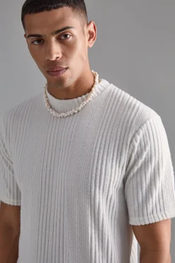 Marl Brushed Rib T-shirt | BoohooMAN UK