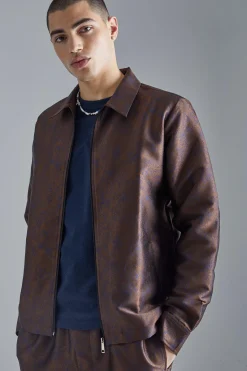 Marl Fabric Interest Smart Overshirt | BoohooMAN UK