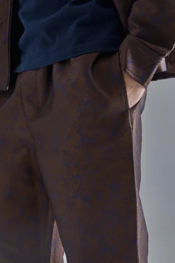 Marl Fabric Interest Straight Trouser | BoohooMAN UK