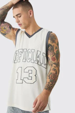Mesh High Build Print Mesh Vest | BoohooMAN UK