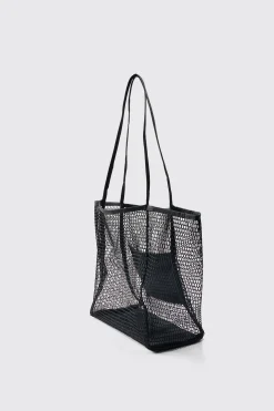 Mesh Shopper Tote | BoohooMAN UK