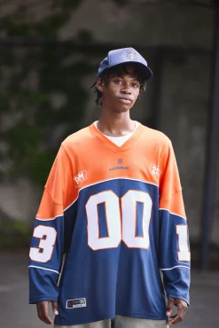 Mesh Varsity Hockey Jersey Top | BoohooMAN UK
