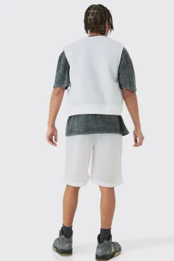 Mesh Vest & Short Set | BoohooMAN UK