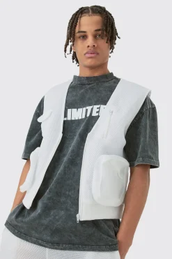 Mesh Vest & Short Set | BoohooMAN UK