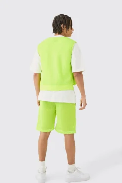 Mesh Vest & Short Set | BoohooMAN UK