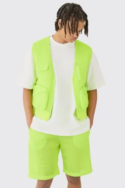 Mesh Vest & Short Set | BoohooMAN UK