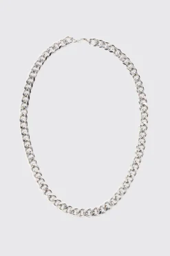 Metal Chain Necklace In Silver | BoohooMAN UK